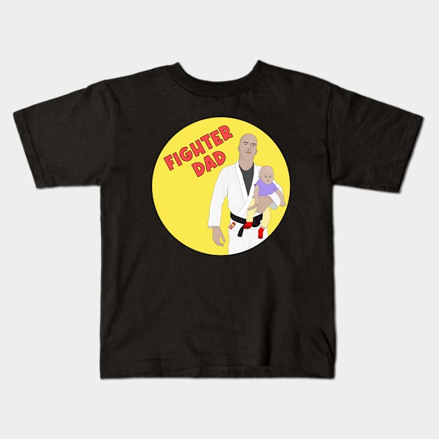 Fighter Dad Kids T-Shirt by DiegoCarvalho